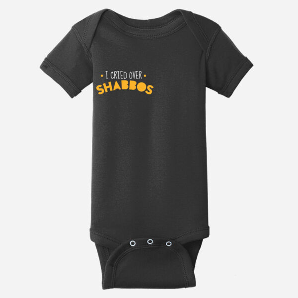 I Cried Over Shabbos - Infant Short Sleeve Baby Rib Bodysuit Thumbnail