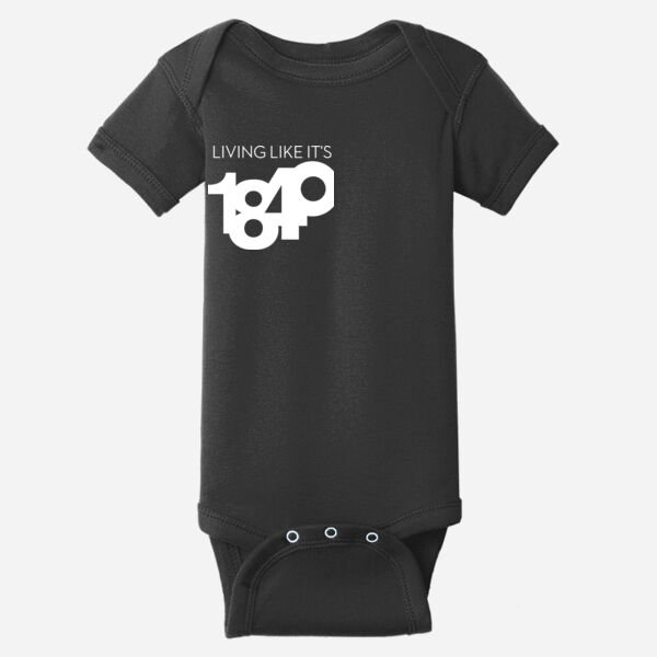 Living Like It's 1840 - Infant Short Sleeve Baby Rib Bodysuit Thumbnail