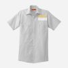 Short Sleeve Striped Industrial Work Shirt Thumbnail